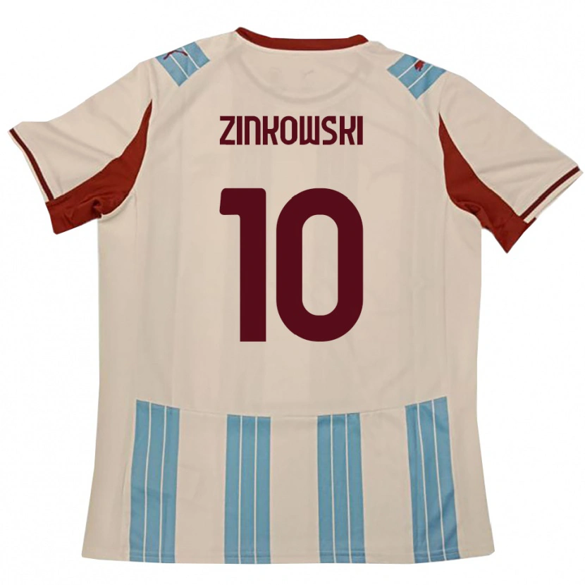 Danxen Women Igor Zinkowski #10 Sky Blue White Away Jersey 2025/26 T-Shirt
