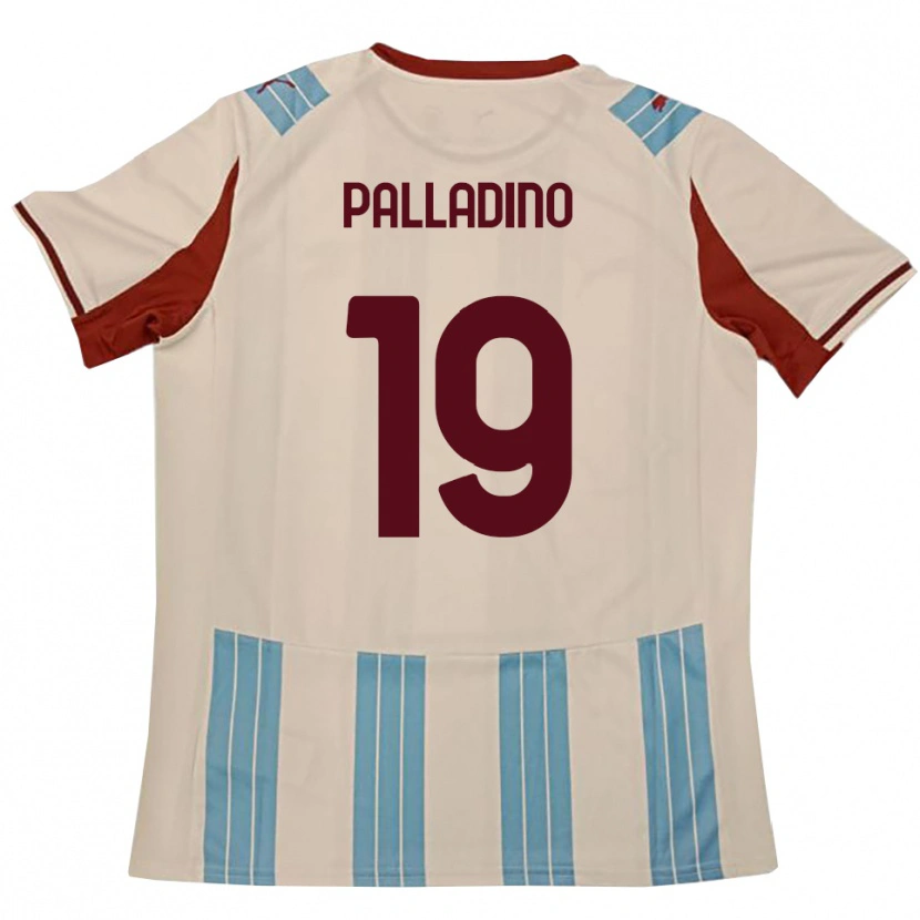 Danxen Women Alfonso Palladino #19 Sky Blue White Away Jersey 2025/26 T-Shirt