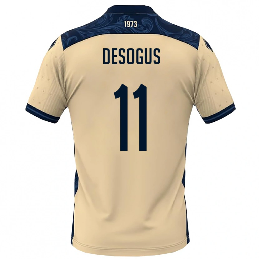 Danxen Women Jacopo Desogus #11 White Navy Away Jersey 2025/26 T-Shirt