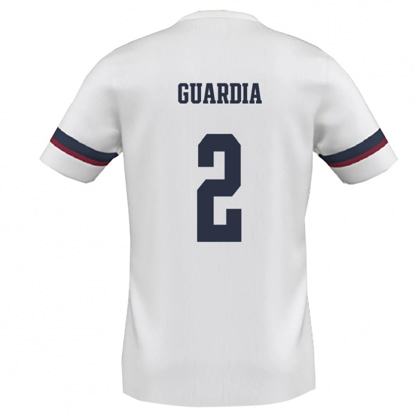 Danxen Women Mathias Guardia #2 White Red Away Jersey 2025/26 T-Shirt