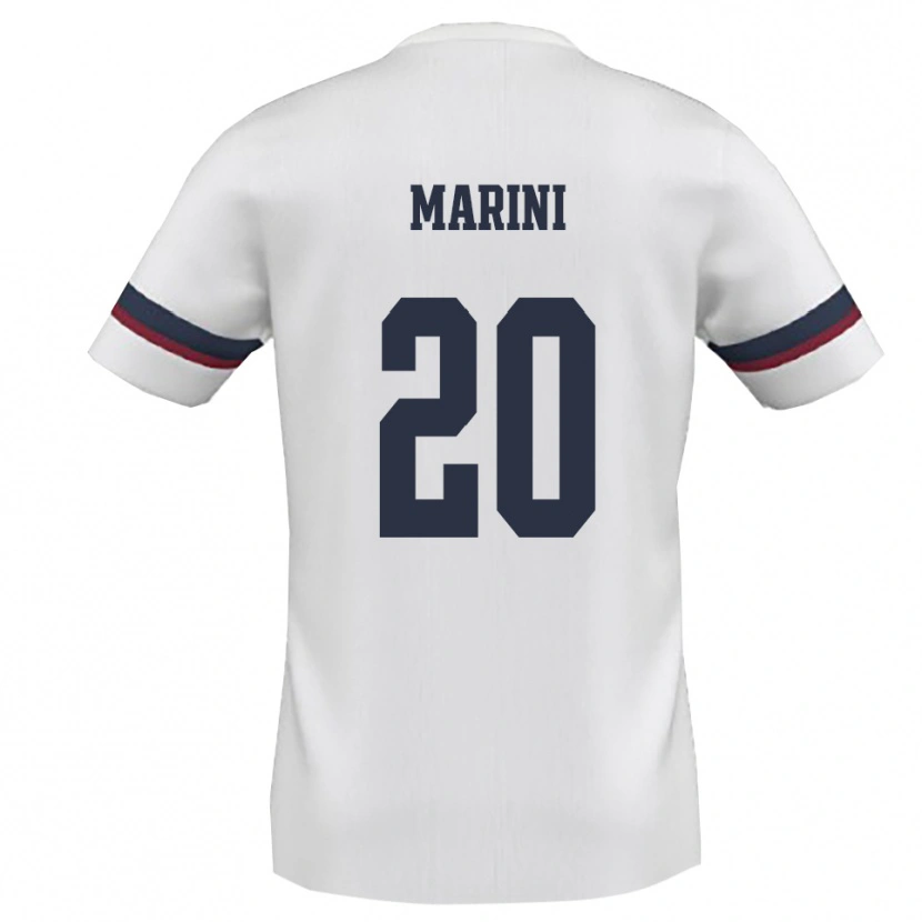 Danxen Women Alfredo Marini #20 White Red Away Jersey 2025/26 T-Shirt