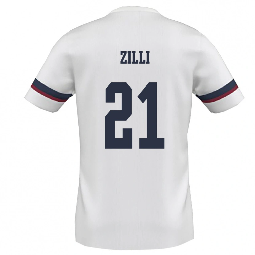 Danxen Women Massimo Zilli #21 White Red Away Jersey 2025/26 T-Shirt