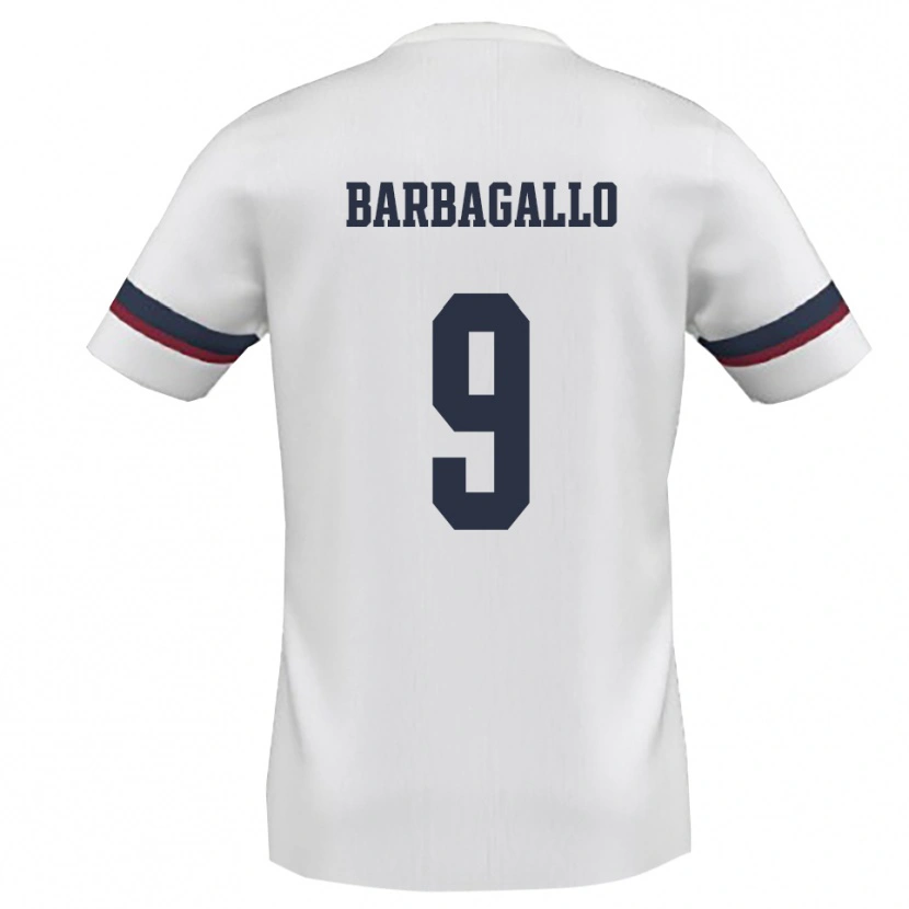 Danxen Women Giuliano Barbagallo #9 White Red Away Jersey 2025/26 T-Shirt