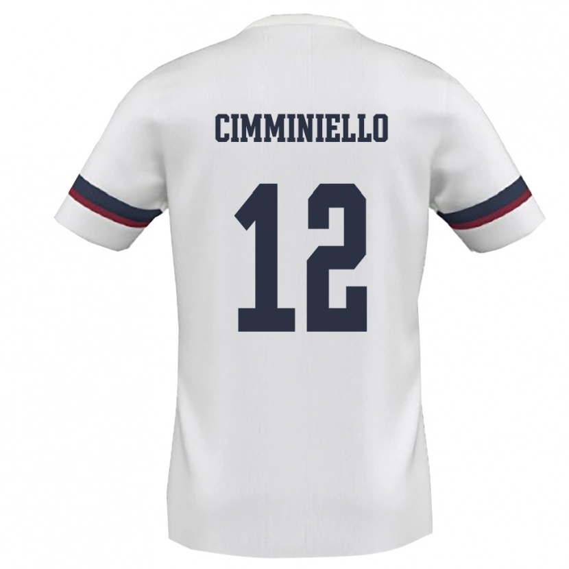 Danxen Women Leon Cimminiello #12 White Red Away Jersey 2025/26 T-Shirt