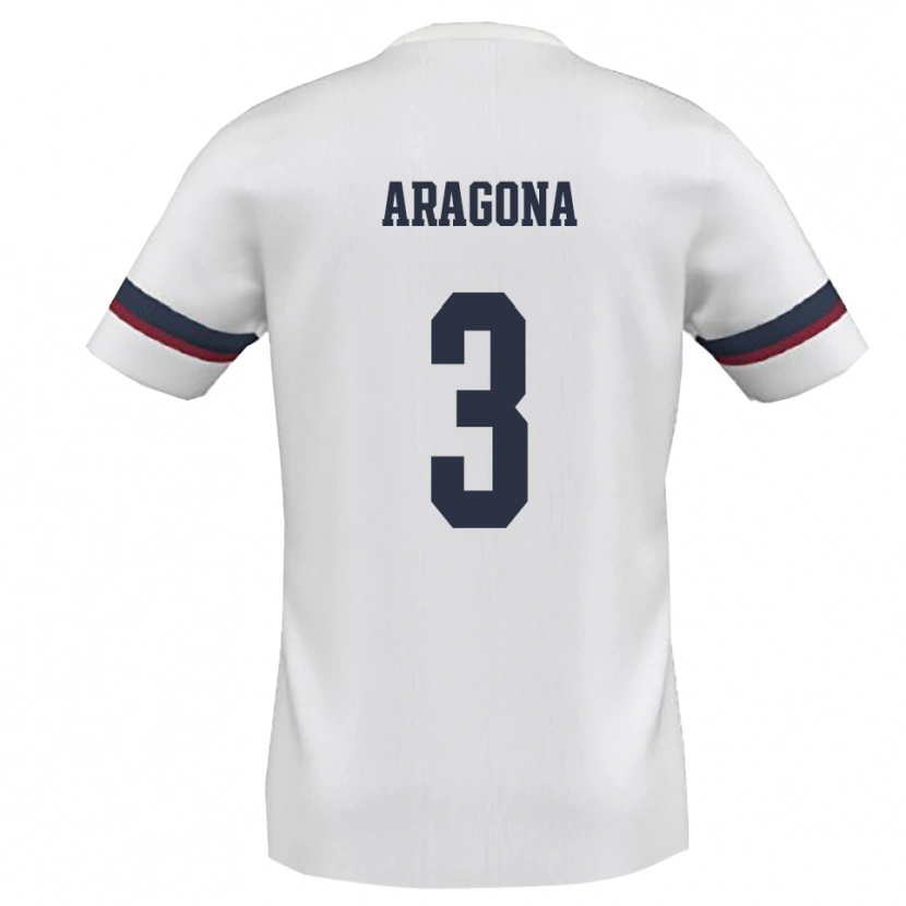 Danxen Women Cristian Aragona #3 White Red Away Jersey 2025/26 T-Shirt
