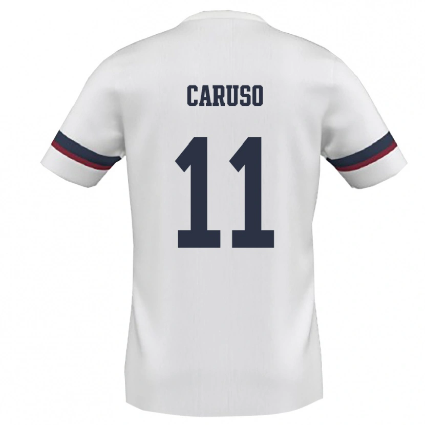 Danxen Women Daniele Caruso #11 White Red Away Jersey 2025/26 T-Shirt