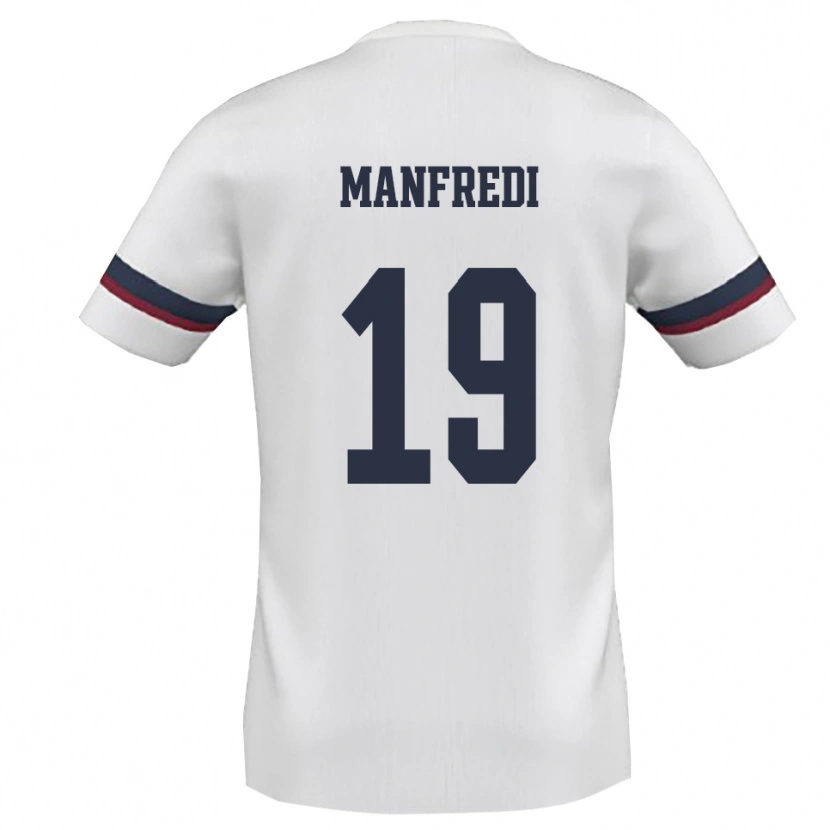 Danxen Women Antonio Manfredi #19 White Red Away Jersey 2025/26 T-Shirt