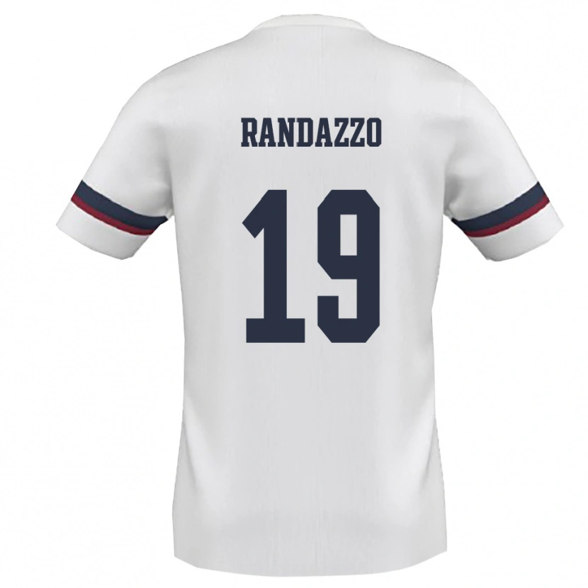 Danxen Women Alessandro Randazzo #19 White Red Away Jersey 2025/26 T-Shirt