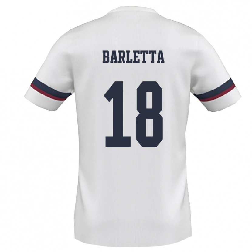 Danxen Women Emanuele Barletta #18 White Red Away Jersey 2025/26 T-Shirt