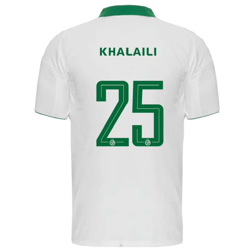Danxen Women Anan Khalaili #25 White Green Away Jersey 2025/26 T-Shirt