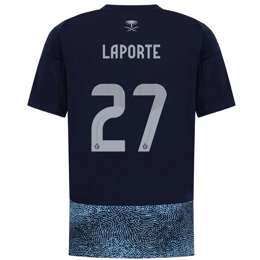 Danxen Women Aymeric Laporte #27 Navy Sky Blue Away Jersey 2025/26 T-Shirt