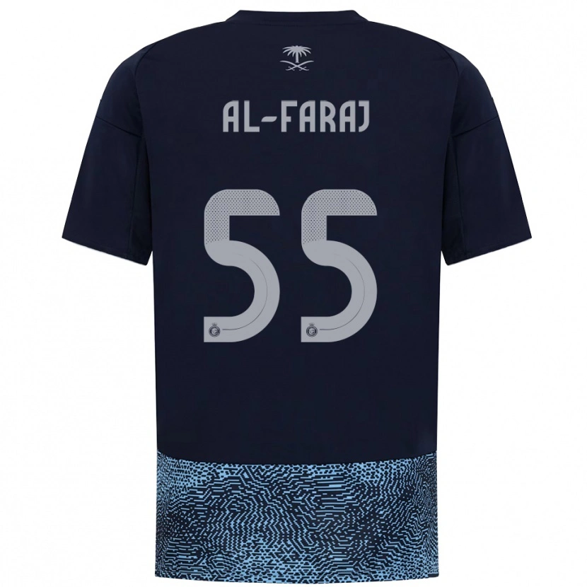 Danxen Women Abdulaziz Al-Faraj #55 Navy Sky Blue Away Jersey 2025/26 T-Shirt