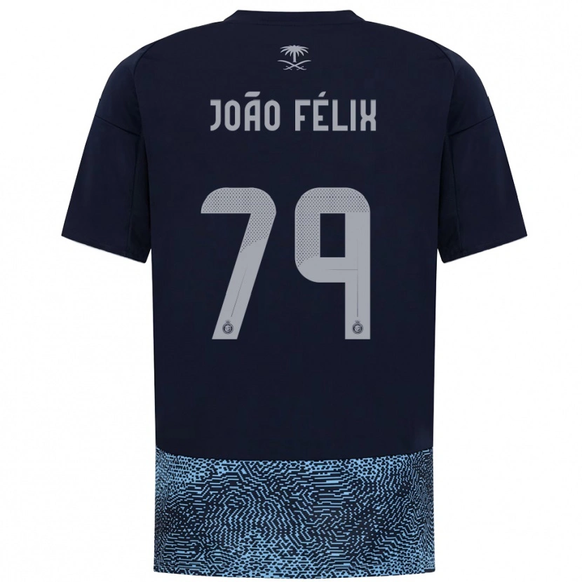 Danxen Women João Félix #79 Navy Sky Blue Away Jersey 2025/26 T-Shirt
