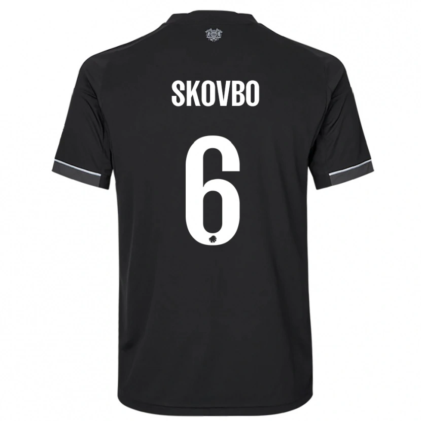 Danxen Women Ida Skovbo #6 Black White Away Jersey 2025/26 T-Shirt