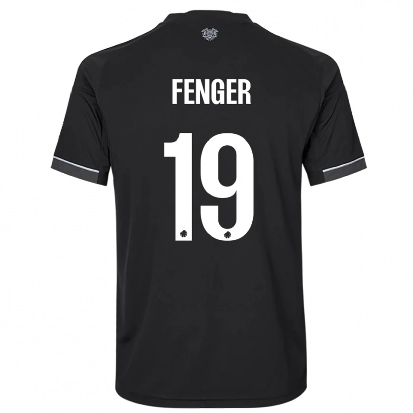 Danxen Women Oskar Fenger #19 Black White Away Jersey 2025/26 T-Shirt