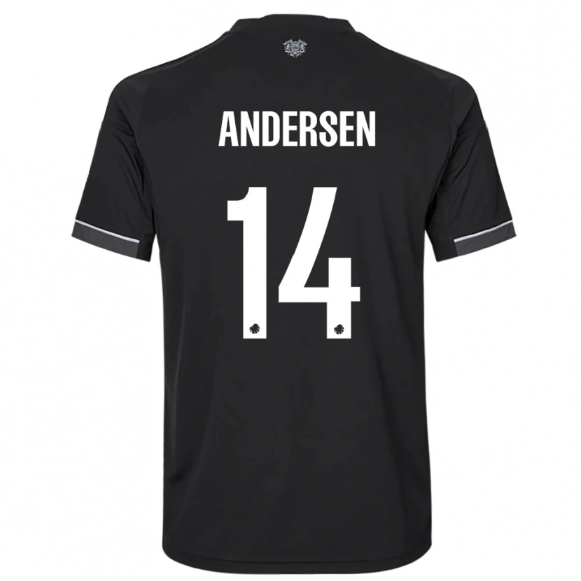Danxen Women Svava Andersen #14 Black White Away Jersey 2025/26 T-Shirt