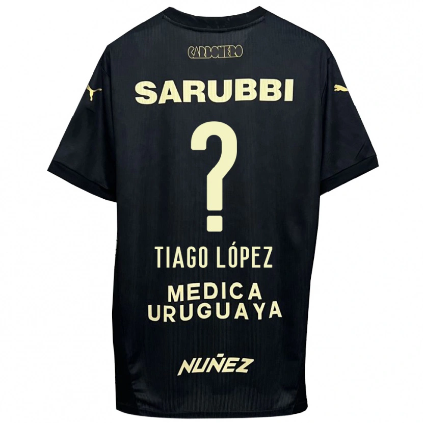 Danxen Women Tiago López #0 Black Gold Away Jersey 2025/26 T-Shirt