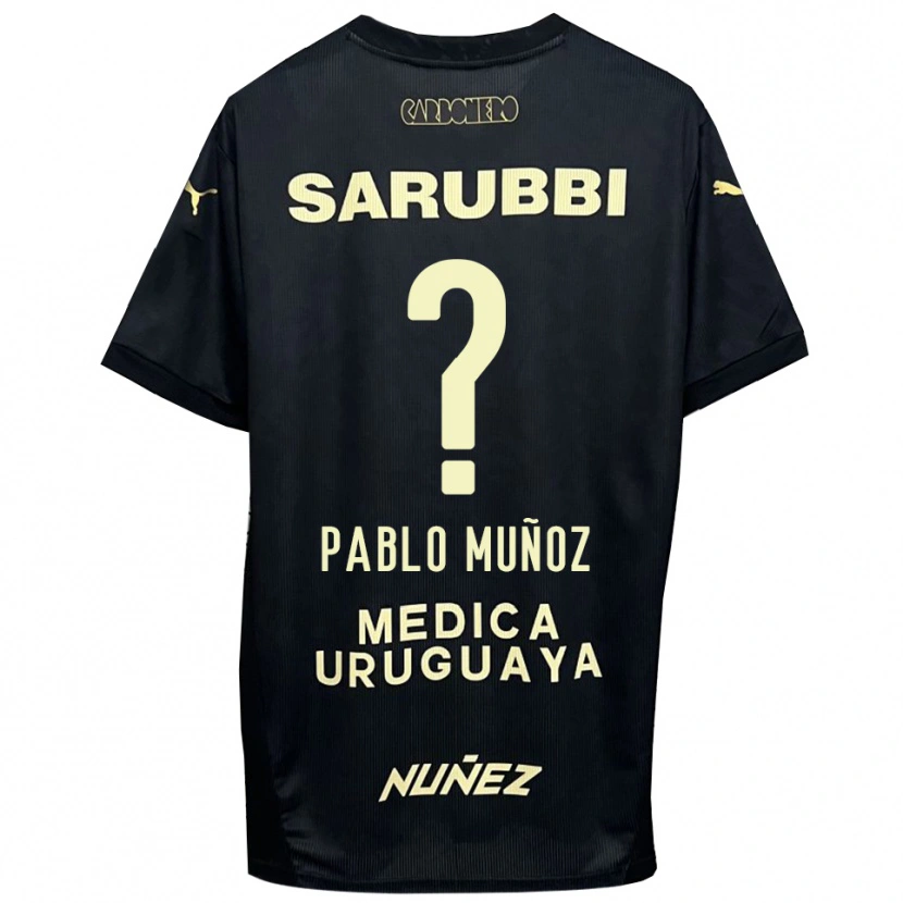 Danxen Women Juan Pablo Muñoz #0 Black Gold Away Jersey 2025/26 T-Shirt