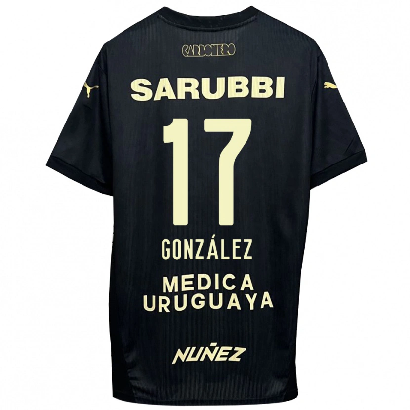 Danxen Women Luciano González #17 Black Gold Away Jersey 2025/26 T-Shirt