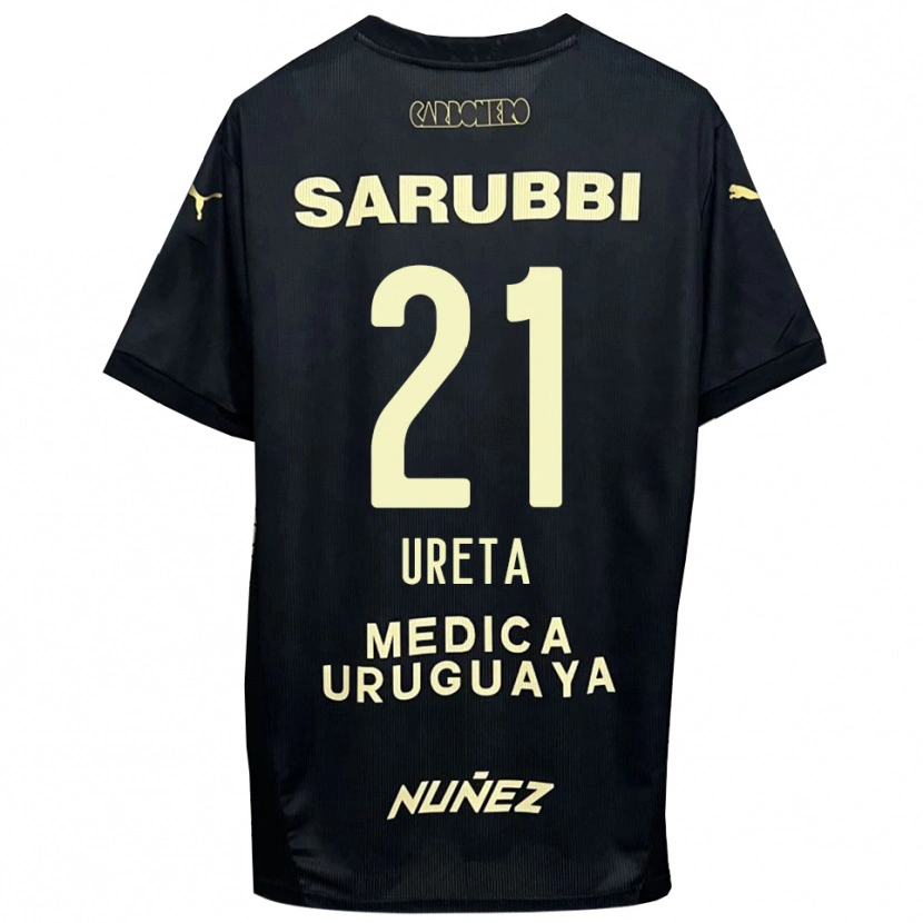Danxen Women Mateo Ureta #21 Black Gold Away Jersey 2025/26 T-Shirt