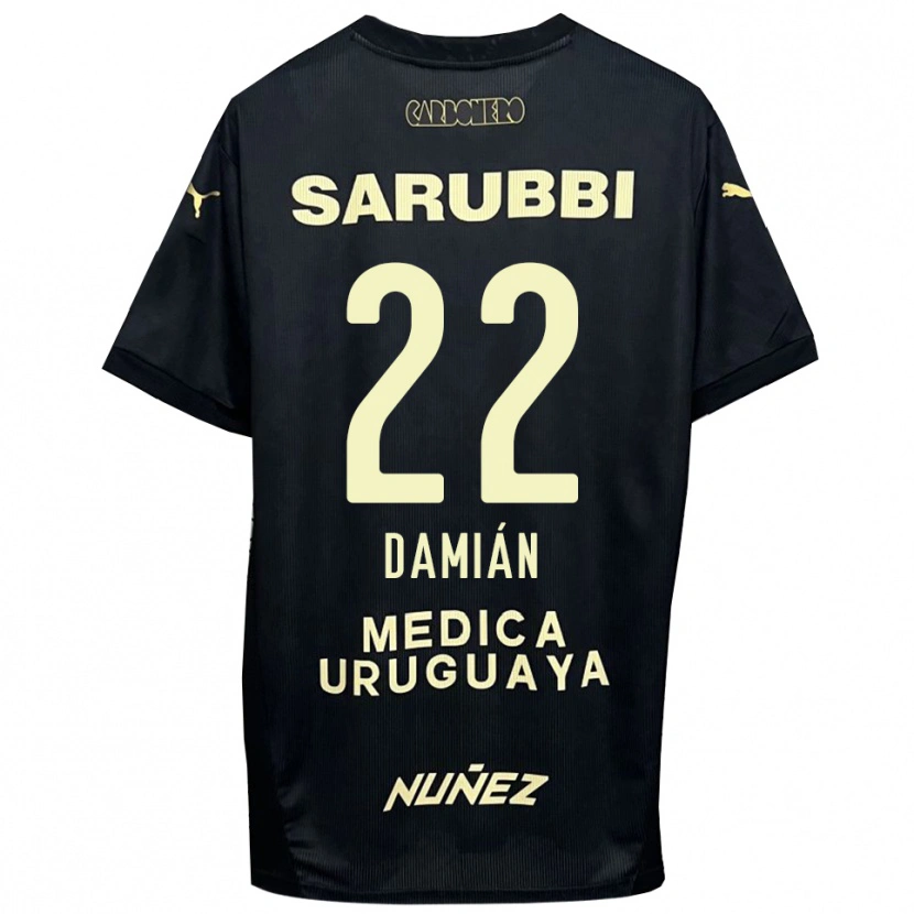 Danxen Women Damián Suárez #22 Black Gold Away Jersey 2025/26 T-Shirt