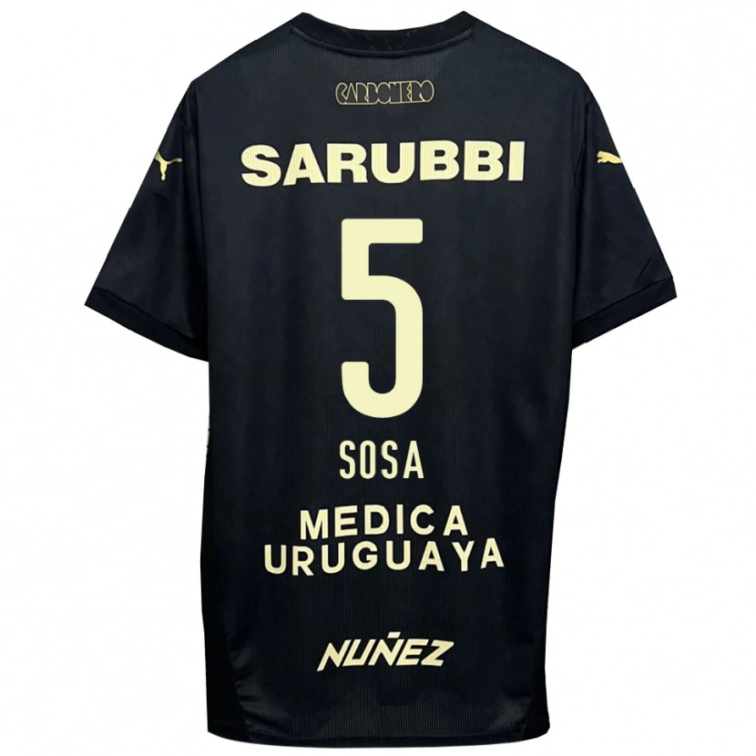 Danxen Women Ignacio Sosa #5 Black Gold Away Jersey 2025/26 T-Shirt
