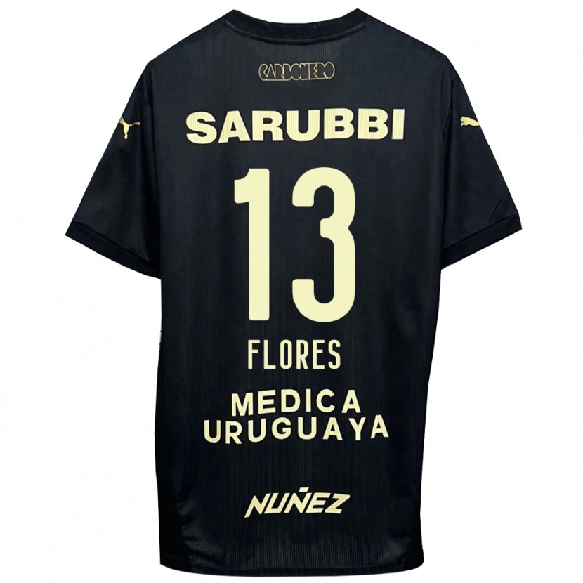 Danxen Women Dilan Flores #13 Black Gold Away Jersey 2025/26 T-Shirt