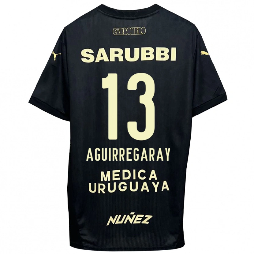Danxen Women Matías Aguirregaray #13 Black Gold Away Jersey 2025/26 T-Shirt
