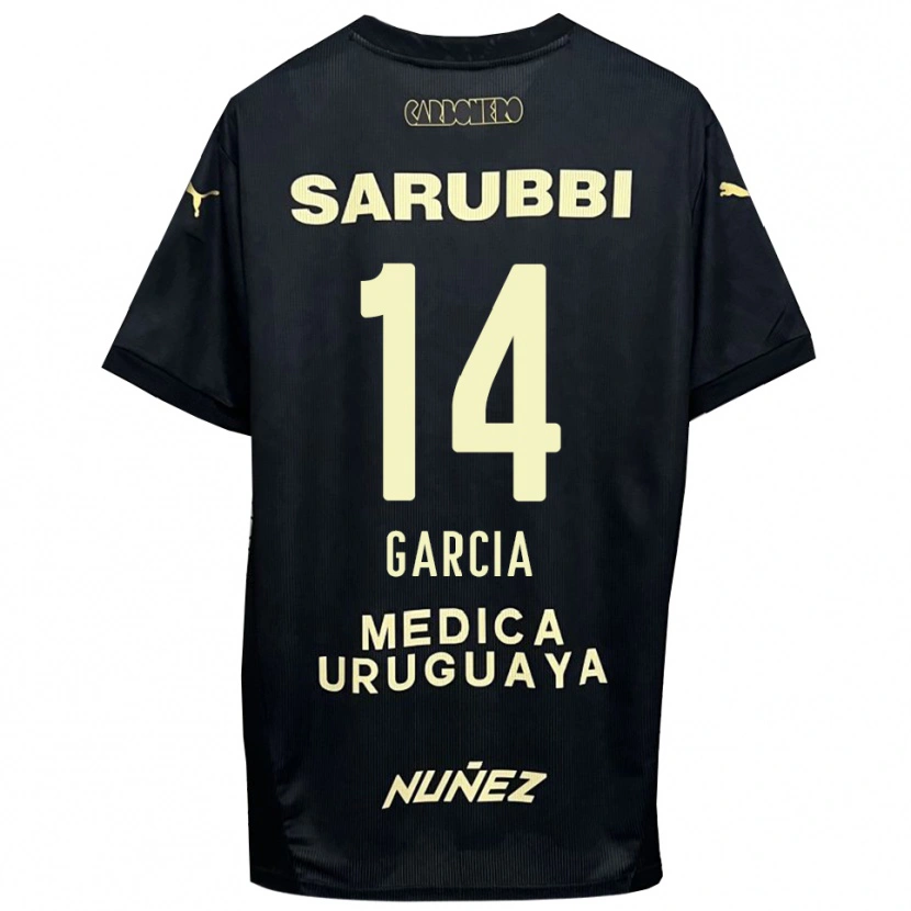 Danxen Women Damián García #14 Black Gold Away Jersey 2025/26 T-Shirt