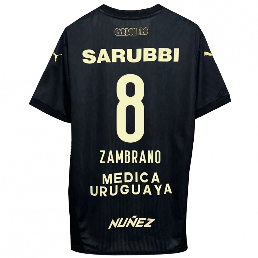 Danxen Women Carlos Zambrano #8 Black Gold Away Jersey 2025/26 T-Shirt