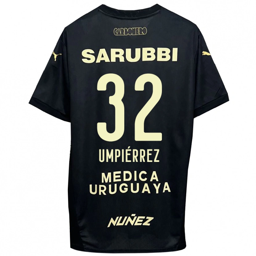 Danxen Women Leandro Umpiérrez #32 Black Gold Away Jersey 2025/26 T-Shirt