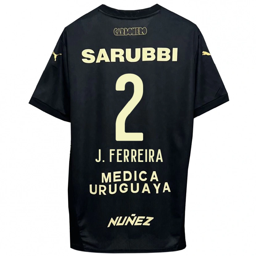 Danxen Women Joaquín Ferreira #2 Black Gold Away Jersey 2025/26 T-Shirt