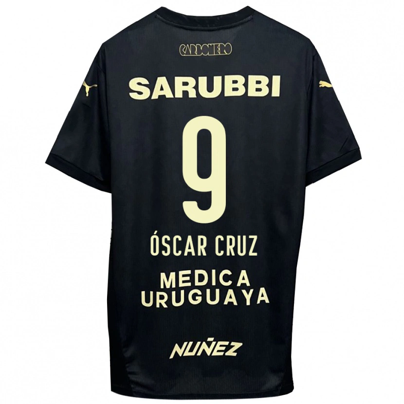 Danxen Women Óscar Cruz #9 Black Gold Away Jersey 2025/26 T-Shirt