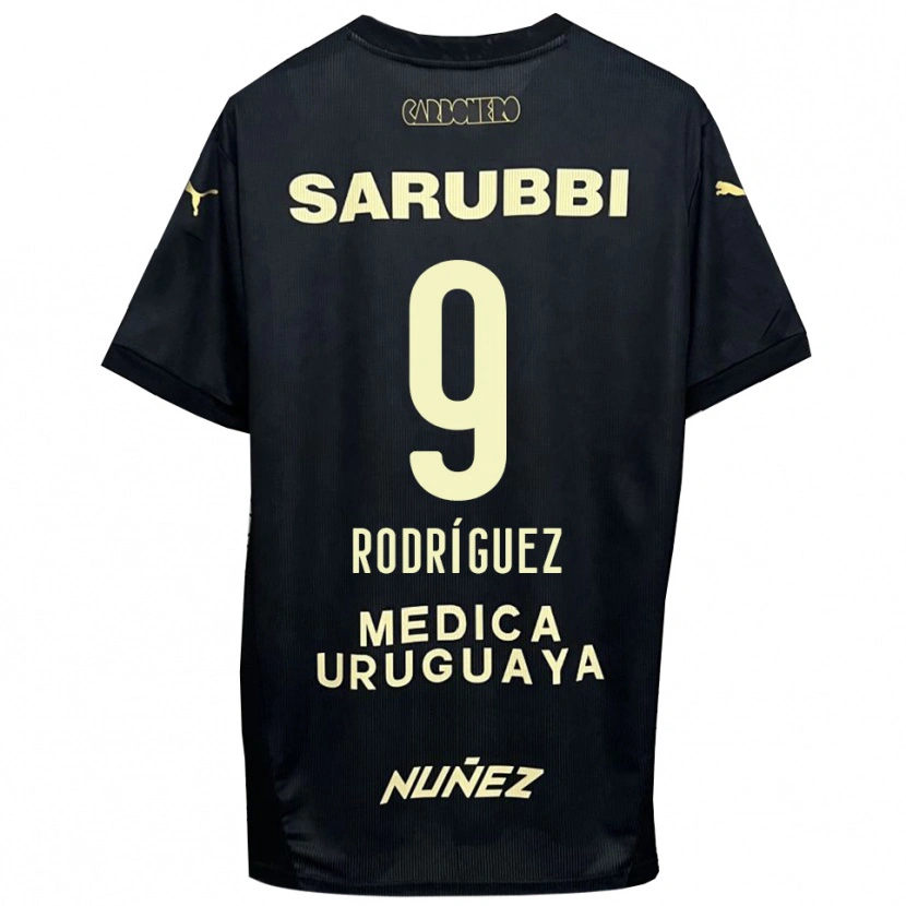 Danxen Women Agustín Rodríguez #9 Black Gold Away Jersey 2025/26 T-Shirt