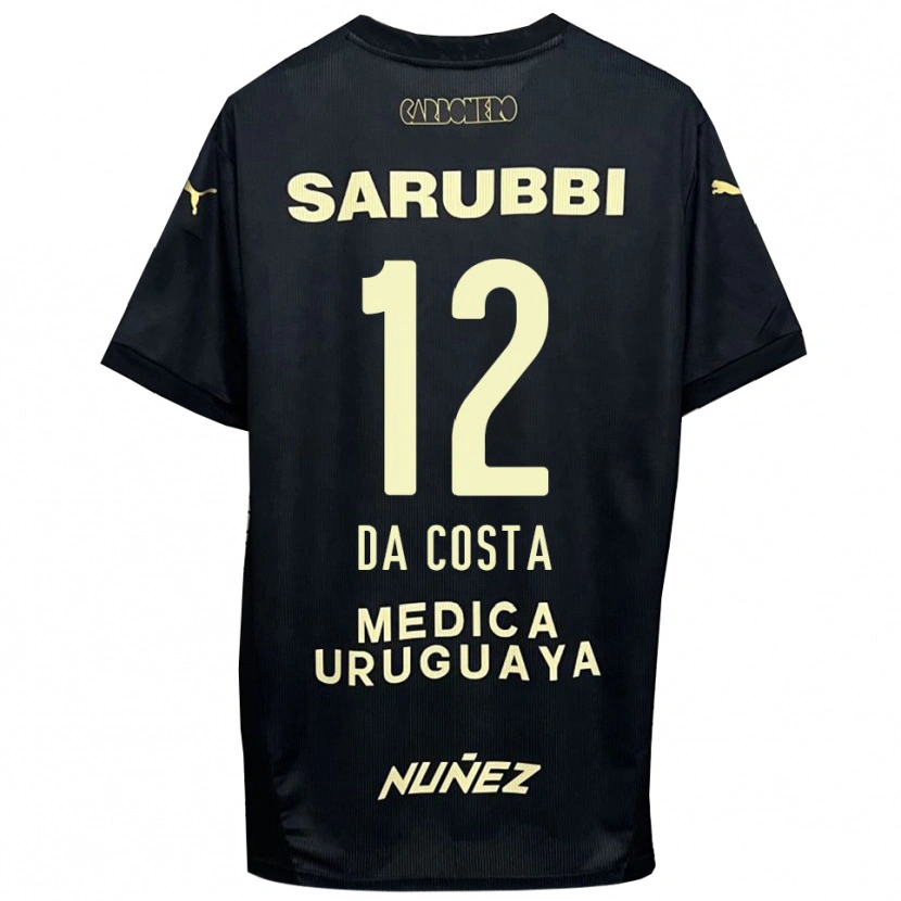 Danxen Women Paulo Da Costa #12 Black Gold Away Jersey 2025/26 T-Shirt
