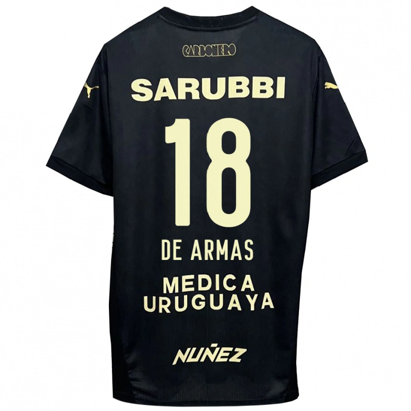 Danxen Women Nahuel De Armas #18 Black Gold Away Jersey 2025/26 T-Shirt