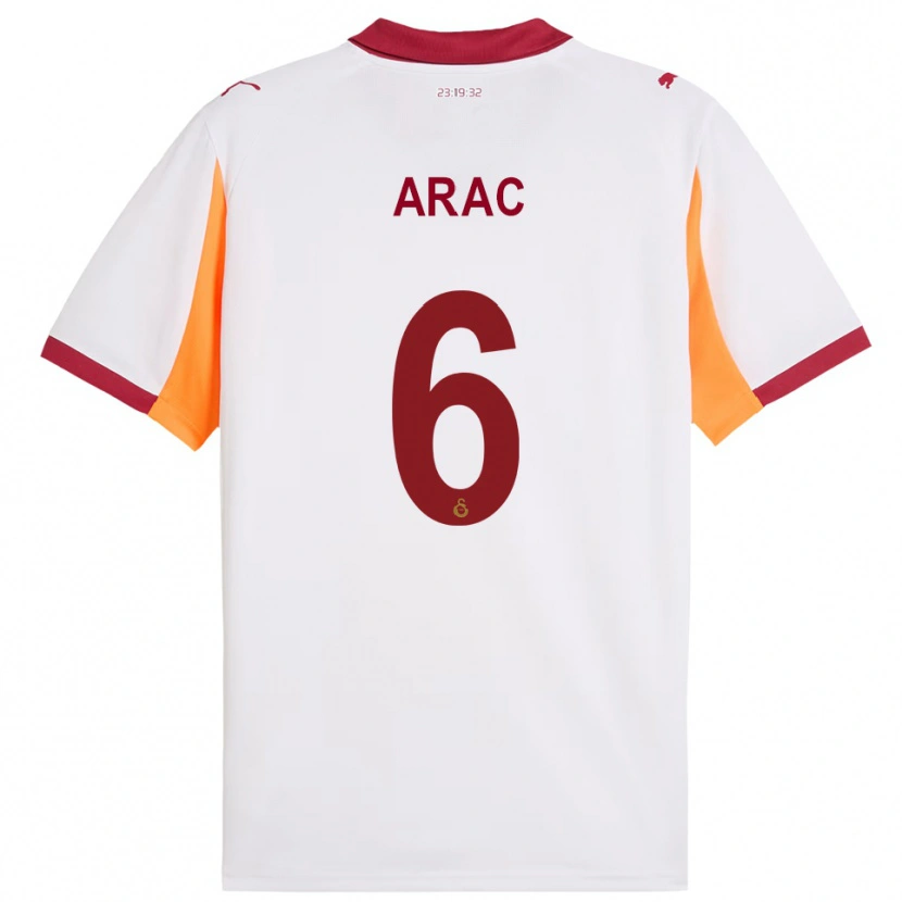 Danxen Women Ege Araç #6 White Red Away Jersey 2025/26 T-Shirt