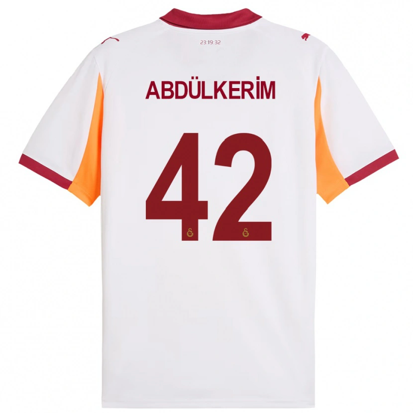 Danxen Women Abdülkerim Bardakcı #42 White Red Away Jersey 2025/26 T-Shirt