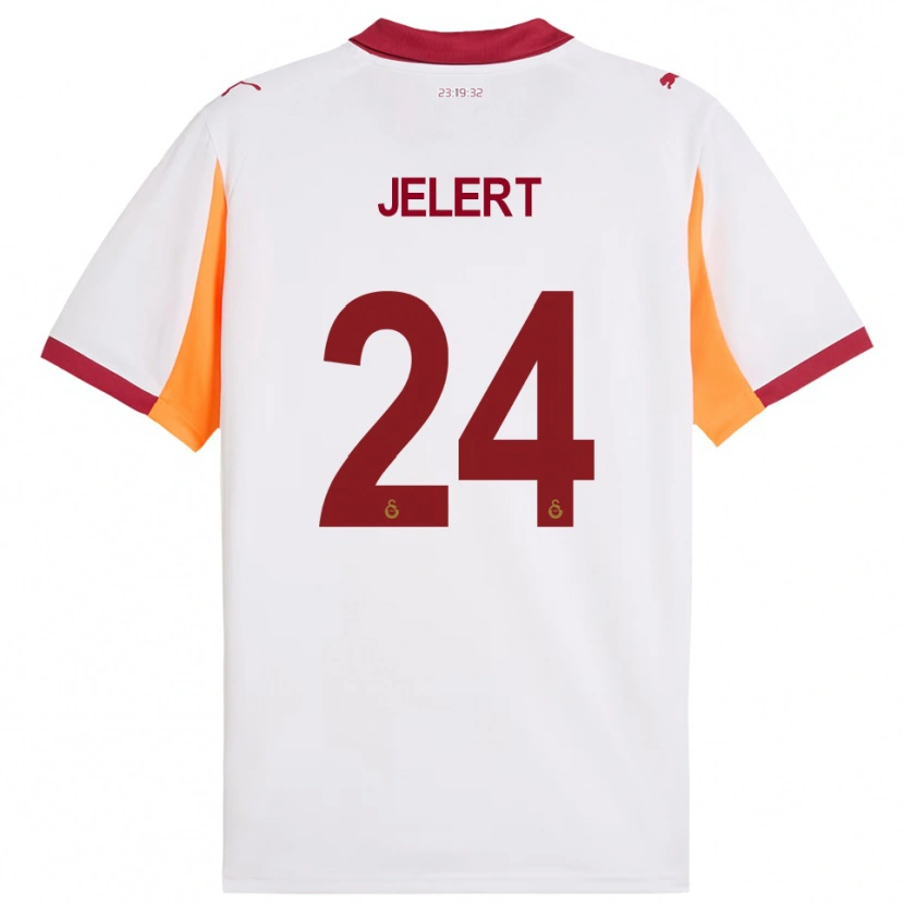 Danxen Women Elias Jelert #24 White Red Away Jersey 2025/26 T-Shirt