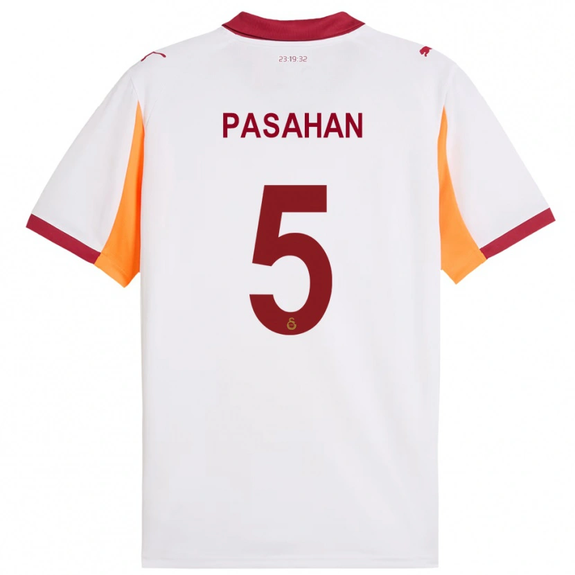 Danxen Women Eren Pasahan #5 White Red Away Jersey 2025/26 T-Shirt