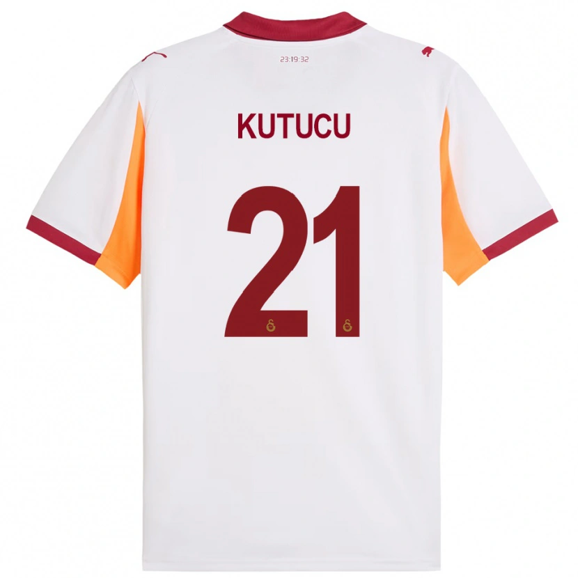 Danxen Women Ahmed Kutucu #21 White Red Away Jersey 2025/26 T-Shirt