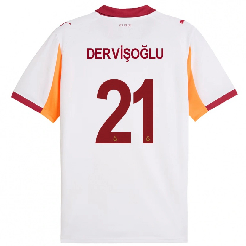 Danxen Women Halil Dervişoğlu #21 White Red Away Jersey 2025/26 T-Shirt