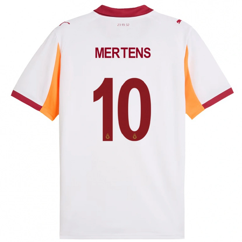 Danxen Women Dries Mertens #10 White Red Away Jersey 2025/26 T-Shirt