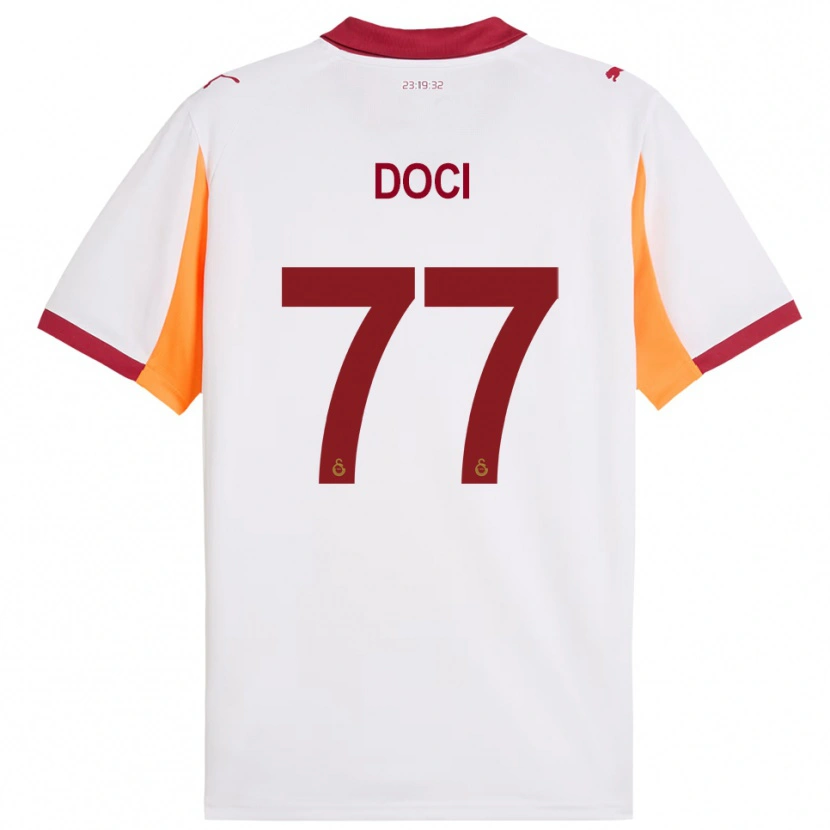 Danxen Women Megi Doci #77 White Red Away Jersey 2025/26 T-Shirt