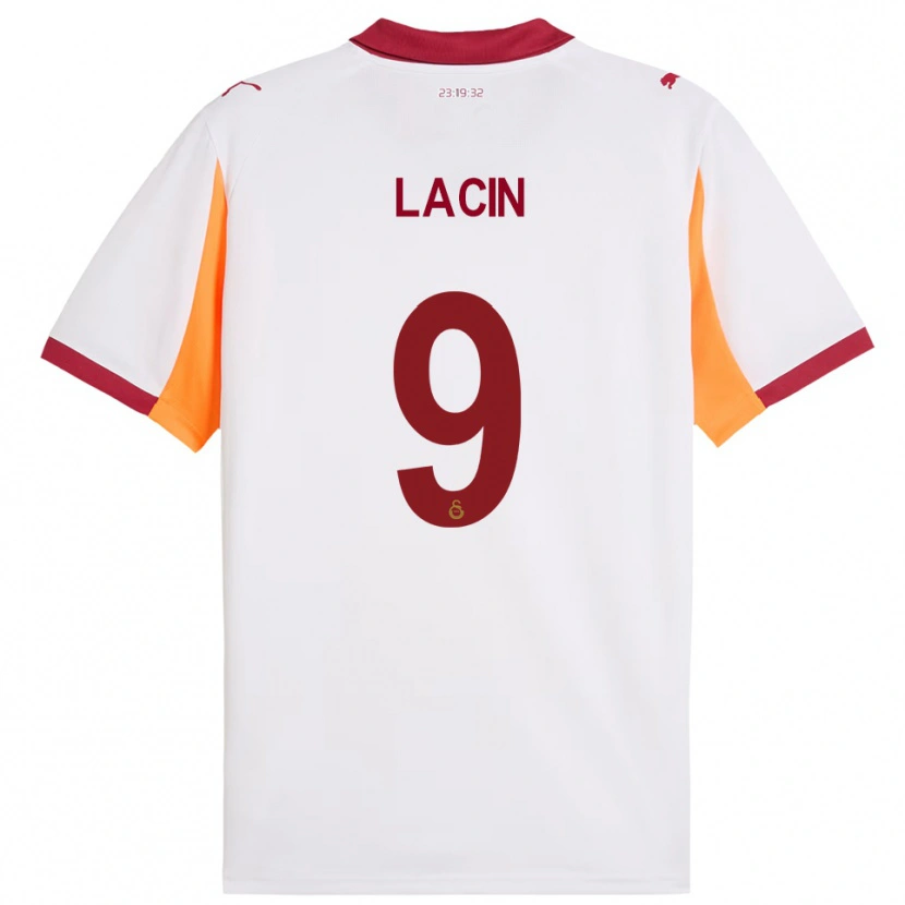 Danxen Women Elanur Laçin #9 White Red Away Jersey 2025/26 T-Shirt