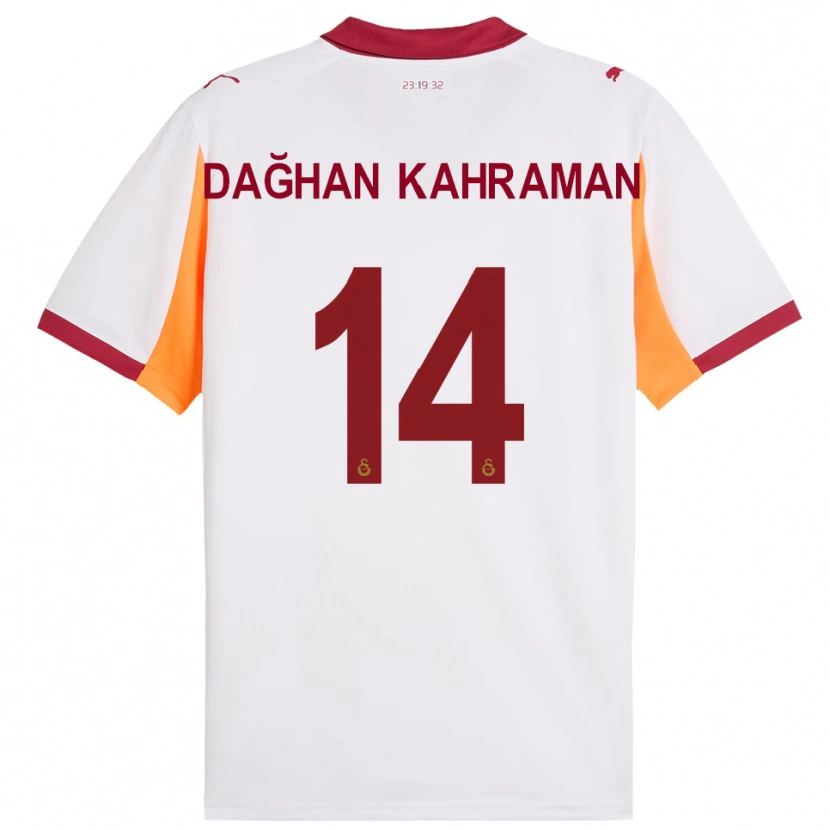 Danxen Women Yusuf Dağhan Kahraman #14 White Red Away Jersey 2025/26 T-Shirt