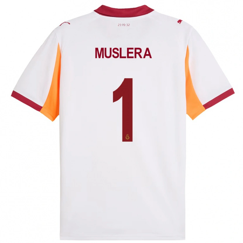 Danxen Women Fernando Muslera #1 White Red Away Jersey 2025/26 T-Shirt