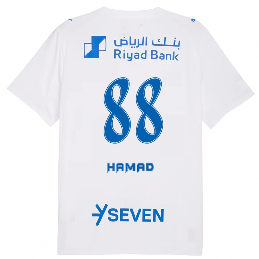 Danxen Women Hamad Al-Yami #88 White Blue Away Jersey 2025/26 T-Shirt