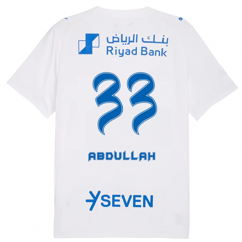 Danxen Women Abdullah Al-Zaid #33 White Blue Away Jersey 2025/26 T-Shirt