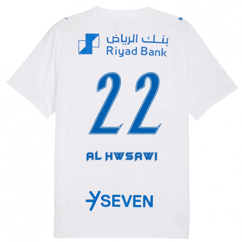 Danxen Women Shorouq Al-Hwsawi #22 White Blue Away Jersey 2025/26 T-Shirt